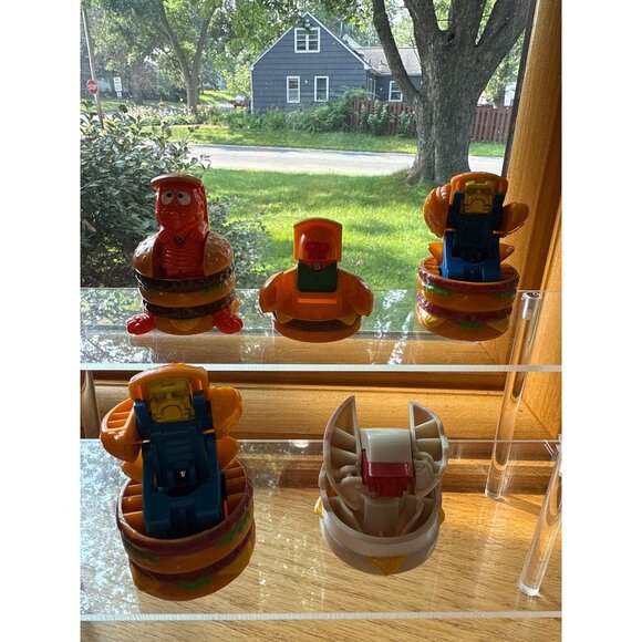 Vintage McDonalds 1987 1988 1990 Transforming Burger Toys Set Of 5 - Picture 1 of 10